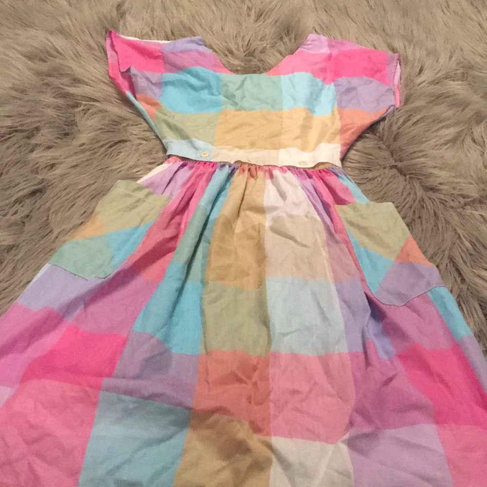 Vintage pastel plaid dress!